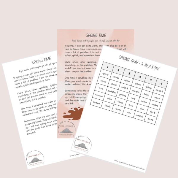 Spring Time - triple blends and trigraphs reading passage - Image 2